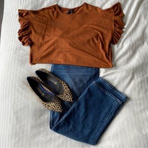 Vera Moda | NWT Ruffle Short Sleeve Top - Size L